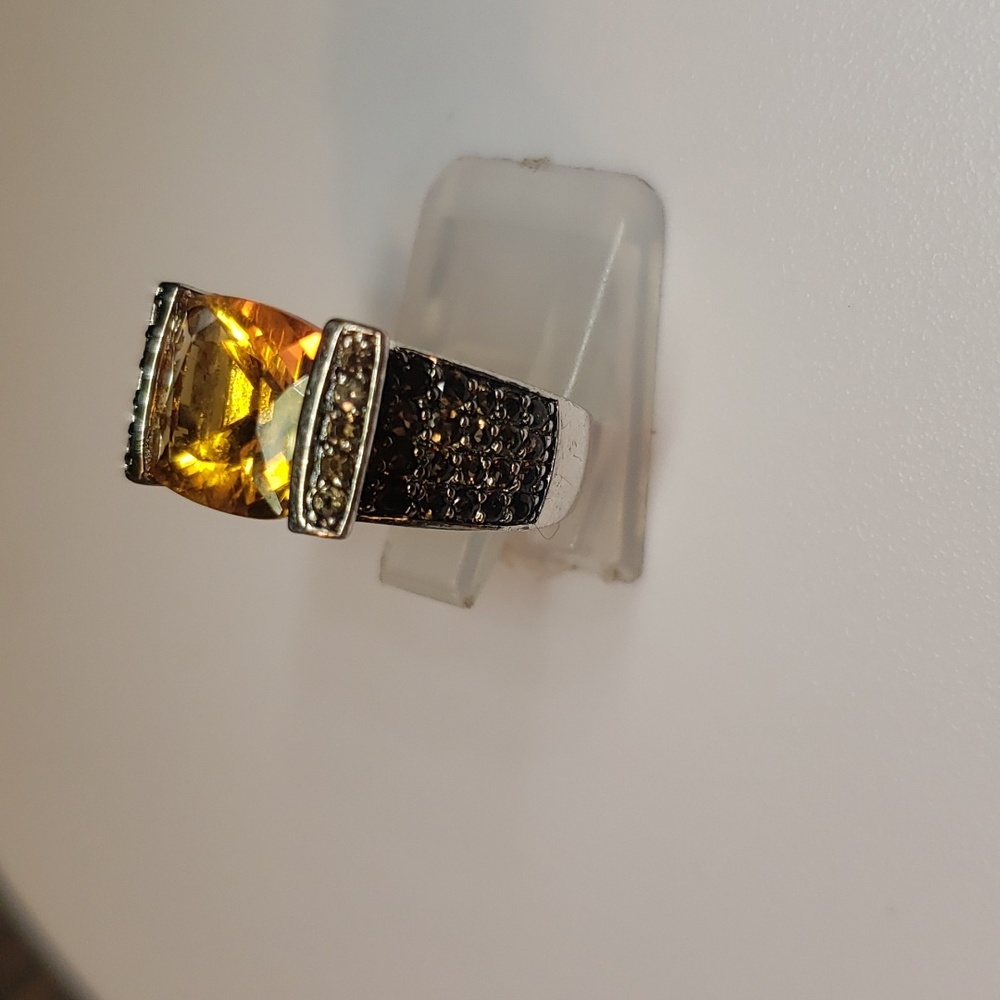 Spectacular Rare Estate Victoria Wieck  Madeira Citrine Ring - Picture 3 of 11
